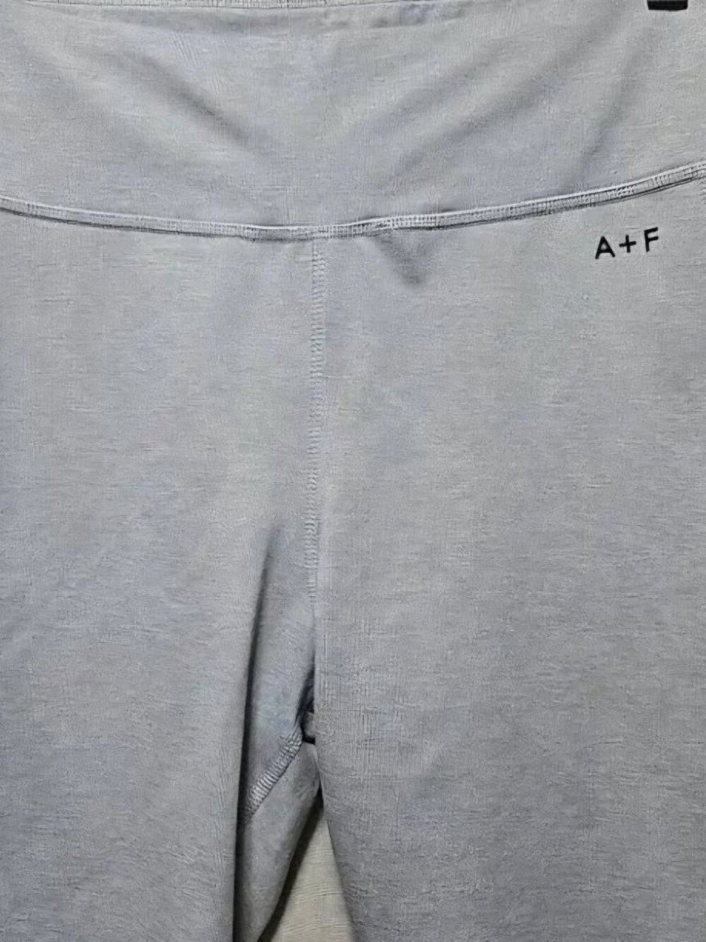 Abercrombie & Fitch gray white yoga gym workout Running Athleisure leggings S - Picture 2 of 5